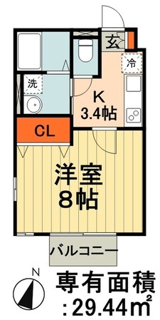 グランモア登戸 壱番館の物件間取画像